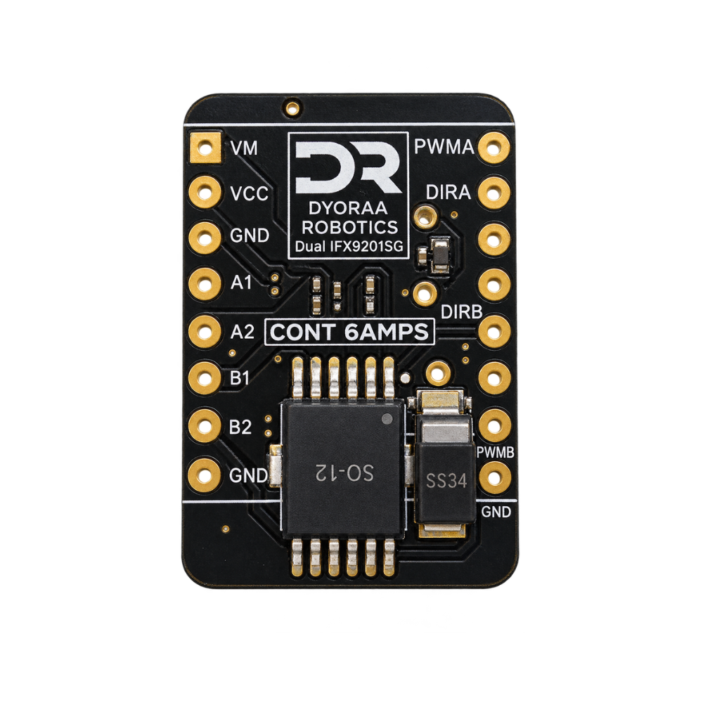 Dual IFX9201SGAUMA1 Motor Driver Board (Continuous 6AMPS | Peak 8AMPS)