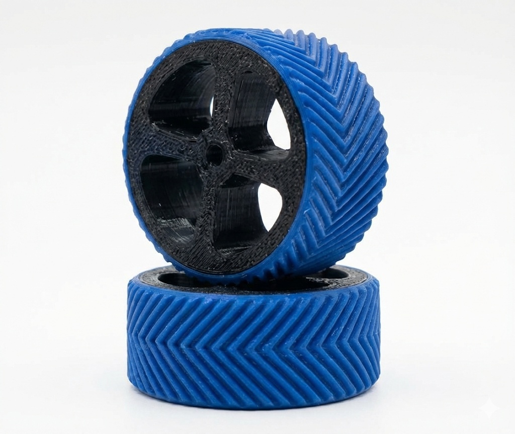 N20 Pro-Grip Robotics Wheels – Blue Rubber Edition (Pair)